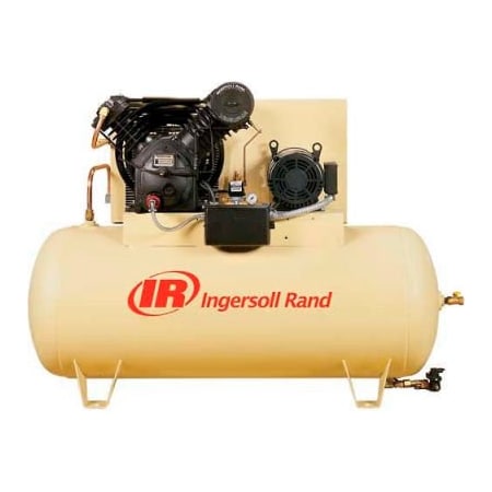 Ingersoll-Rand Ingersoll Rand 2545E10-P, 10HP, Two-Stage Compressor, 120 Gal, Horiz., 175 PSI, 35 CFM, 3-Phase 200V 45465903